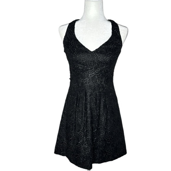 Anthropologie Women’s Dress Leifsdottir Ligonberry Size 2 Lace Overlay V Neck - Picture 3 of 13